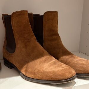 Salvatore Ferragamo Brown Suede Men's Boots